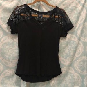 Black, mesh and netted shirt from Buckle!